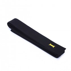 Пояс Таеквондо ИТФ Взрослый Черный Именной аккредитован ITF