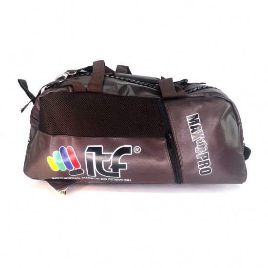 Сумка-рюкзак для Тхэквондо ИТФ MAXPRO ДЕРМАТИН M 60x28x27см ITF с большим замком